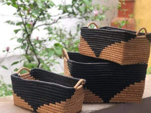 Panier de rangement 2 couleurs