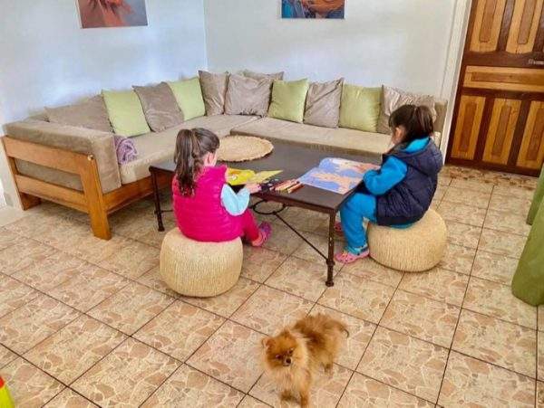 Pouf en raphia