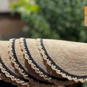 Sous assiettes bordure noire