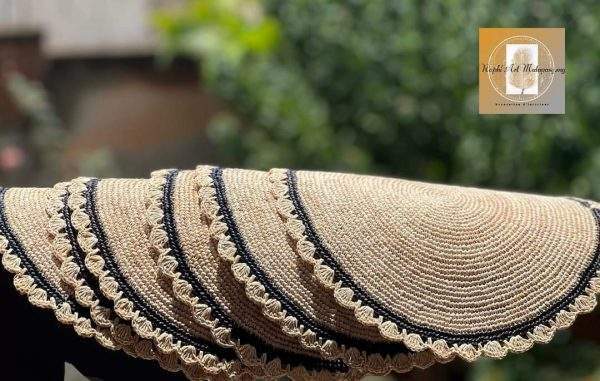 Sous assiettes bordure noire