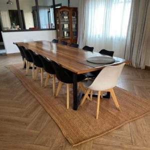 Tapis rectangle tresse